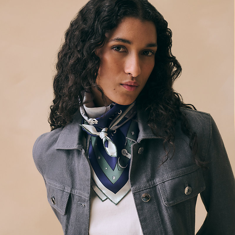 HERMES PARIS ウール100% チェックシャツ 40 Chat Chat Chat scarf 70 | Hermès USA